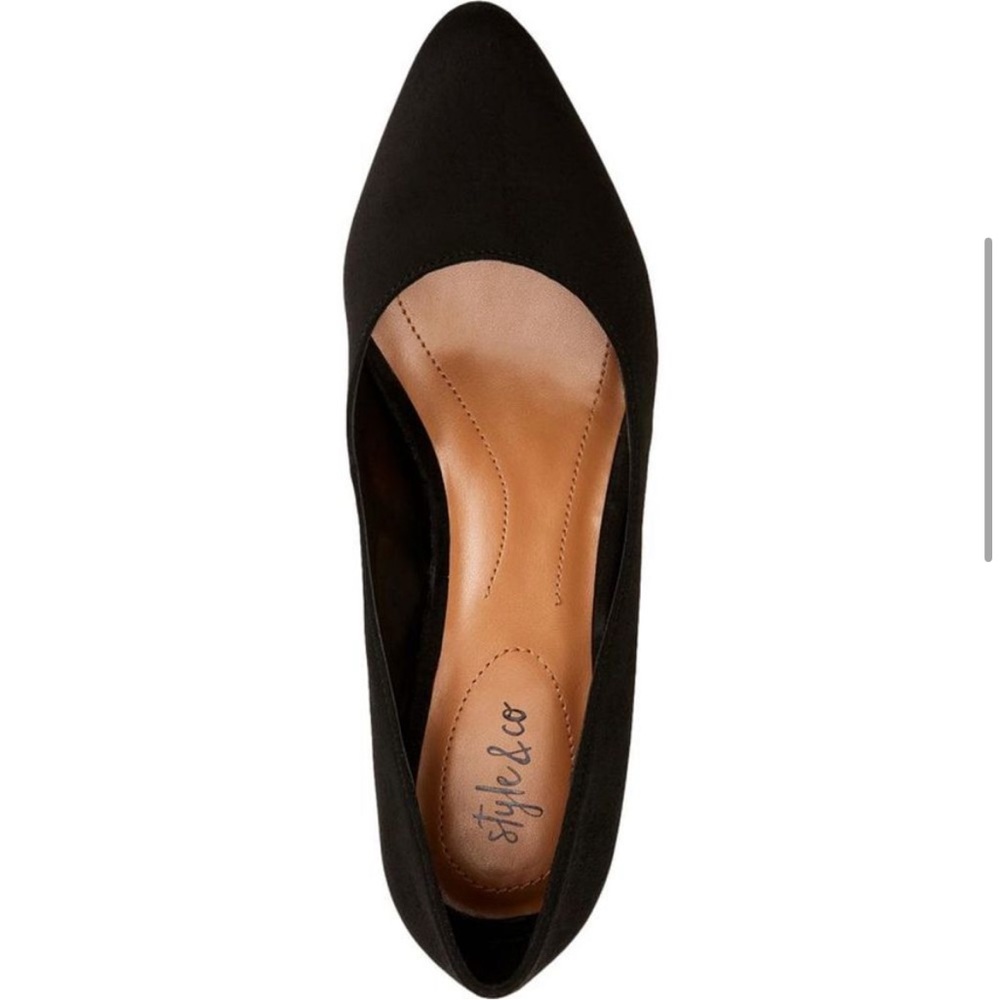 Style & co black wedge heels. Never worn. Size 6.5.